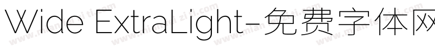 Wide ExtraLight字体转换